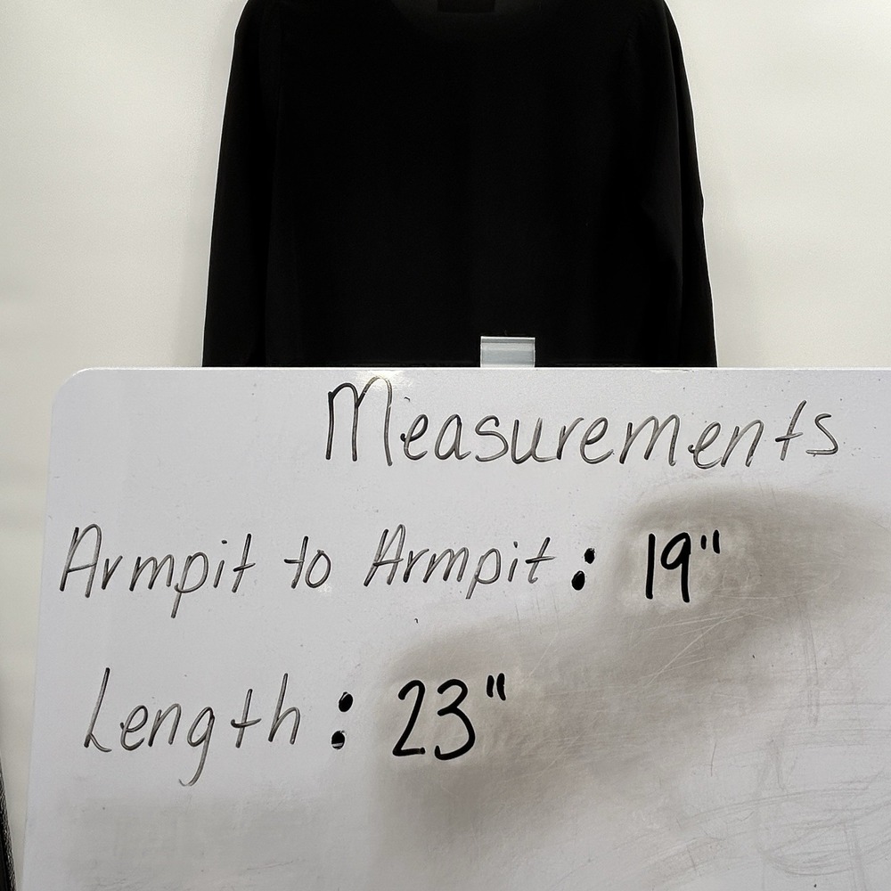Everlane Womens 100% Silk Long Sleeve Top Size XS Black Minimalist Classic - Picture 6 of 6